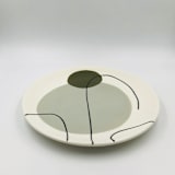 "DESSERT PLATE OLIVE GREEN" - Serving Accessories in green by Jana Mistrik
