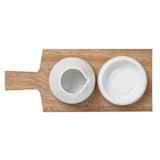 "Oil and Salt Pots with Acacia Wood Tray" - Serving Accessories in white by Blomus Team