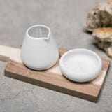"Oil and Salt Pots with Acacia Wood Tray" - Serving Accessories in white by Blomus Team