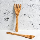 "Olive Wood Serving Spatula Forks - Pair" - Serving Accessories in natural by Powered By People