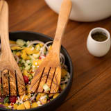 "Olive Wood Serving Spatula Forks - Pair" - Serving Accessories in natural by Powered By People