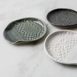 "Lace Spoon Rest - Moss" - Serving Accessories in green by Handmade Studio TN