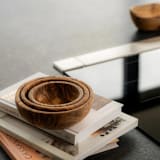 "Olive Wood Nesting Bowls Set of 3" - Serving Bowls in natural by Powered By People