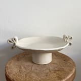 "Fleur Pedestal Bowl" - Serving Bowls in white by Sidney Field