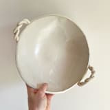 "Braid Handled Serving Bowl" - Serving Bowls in white by Sidney Field
