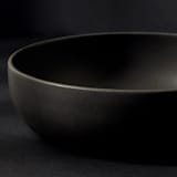 "Shallow Stoneware Serving Bowl" - Serving Bowls in black by Powered By People