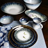 "Cypress Grove Large Serving Bowl" - Serving Bowls in multicolorassorted-colors by Carmel Ceramica