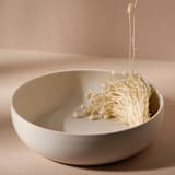 "Shallow Stoneware Serving Bowl" - Serving Bowls in white by Powered By People