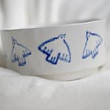 "Unique handmade ceramic bowl with birds" - Serving Bowls in multicolor by Alexandra Dzh