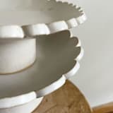 "Scallop Pedestal Bowl - Large" - Serving Bowls in white by Sidney Field