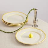 "Giovanna 10.5'' Dinner Plate Set of 4" - Plates in yellow by Maison Madison