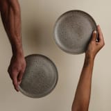 "Salad Plate : Ash Grey" - Plates in brown by Marie Bose