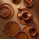 "Tunisian Dinner Plates Set of 4" - Plates in orange by Powered By People