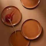 "Tunisian Side Plates Set of 4" - Plates in orange by Powered By People