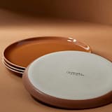"Tunisian Side Plates Set of 4" - Plates in orange by Powered By People