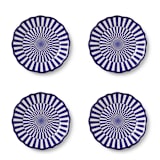 "Riviera Dessert Plate Set of 4" - Plates in blue by Maison Madison