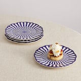 "Riviera Dessert Plate Set of 4" - Plates in blue by Maison Madison