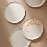 "Tunisian Side Plates Set of 4" - Plates in white by Powered By People