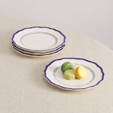 "Jane Side Plate Set of 4" - Plates in blue by Maison Madison