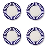 "Riviera Side Plate Set of 4" - Plates in blue by Maison Madison