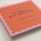 "Scallop" - Bar and Bat Mitzvah Save The Date in Lollypop by Pati Cascino - Detail