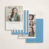 "Racquet" - Bar and Bat Mitzvah Save The Date in Bluebell by Megan Davis - Back of Card Options