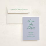 "Torah Tribute" - Bar and Bat Mitzvah Save The Date in Verdant by Inkblot Design - Save the Date with Envelope