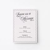 "Leave Us a Message Audio Guestbook Wedding Sign" - Wedding Signs in white by Willow and Barn