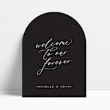 "Arch Black Welcome Sign" - Wedding Signs in black by Haven Print Co.
