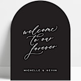 "Arch Black Welcome Sign" - Wedding Signs in black by Haven Print Co.