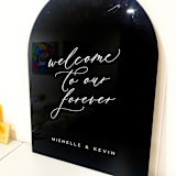 "Arch Black Welcome Sign" - Wedding Signs in black by Haven Print Co.