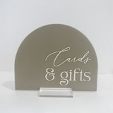 "Acrylic Arch Cards & Gifts Sign" - Wedding Signs in multicolorassorted-colors by Alexandra Ettis