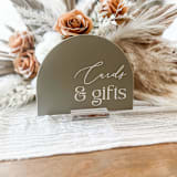 "Acrylic Arch Cards & Gifts Sign" - Wedding Signs in multicolorassorted-colors by Alexandra Ettis