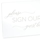 "Sign our Guest Book Acrylic Sign" - Wedding Signs in clear by Papel Custom Design