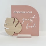 "Palm Guestbook Sign" - Wedding Signs in multicolorassorted-colors by Alexandra Ettis