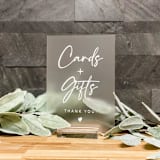 "Cards and Gifts Thank You Sign 5x7 Frosted" - Wedding Signs in clear by Willow and Barn
