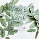 "Cards and Gifts Thank You Sign 5x7 Frosted" - Wedding Signs in clear by Willow and Barn
