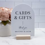 "Cards and Gifts Modern Minimalist Arch Sign, White Arch, 5"x7"" - Wedding Signs in white by Willow and Barn