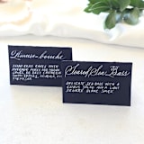 "Black Tent Cards- Personalized with Calligraphy- Set  of 10" - Wedding Signs in black by Inkspiringletters