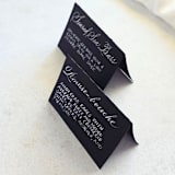 "Black Tent Cards- Personalized with Calligraphy- Set  of 10" - Wedding Signs in black by Inkspiringletters