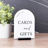 "Cards and Gifts Sign, White Arch, 5"x7"" - Wedding Signs in white by Willow and Barn