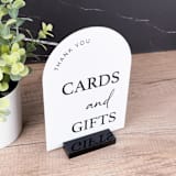 "Cards and Gifts Sign, White Arch, 5"x7"" - Wedding Signs in white by Willow and Barn