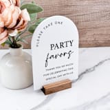 "Party Favors Sign, White Arch, 5"x7"" - Wedding Signs in white by Willow and Barn