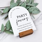 "Party Favors Sign, White Arch, 5"x7"" - Wedding Signs in white by Willow and Barn