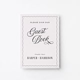 "Guestbook Wedding Sign" - Wedding Signs in white by Willow and Barn