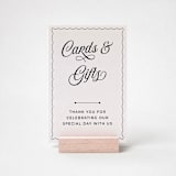 "Cards and Gifts Sign" - Wedding Signs in white by Willow and Barn