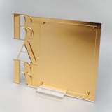 "Gold Mirror Acrylic Bar Sign" - Wedding Signs in gold by Artifacture