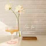 "Acrylic Table Signage | “Open Bar”" - Wedding Signs in clear by Hanna Roberts