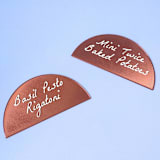 "Customizable Copper Color Food & Beverage Sign" - Wedding Signs in copper by Corduroy Effect