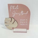 "Palm Photo Guestbook Sign" - Wedding Signs in multicolorassorted-colors by Alexandra Ettis
